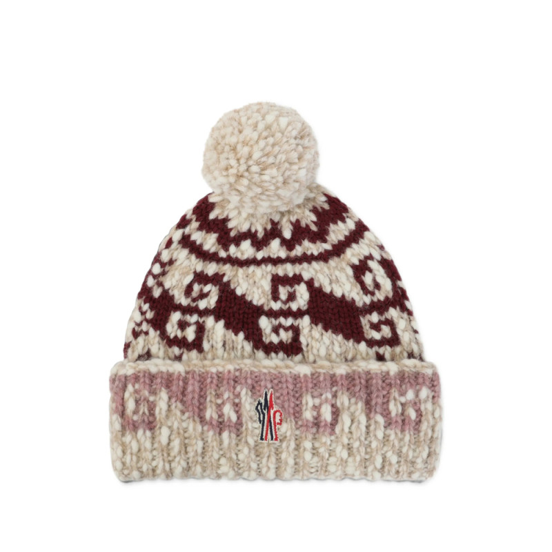 Moncler Grenoble Pom-pom Intarsia-knit Beanie Hat