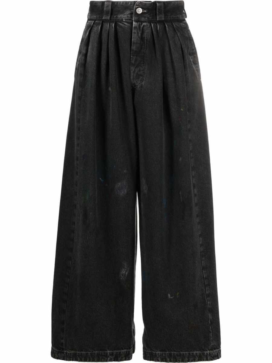 paint-splatter jeans