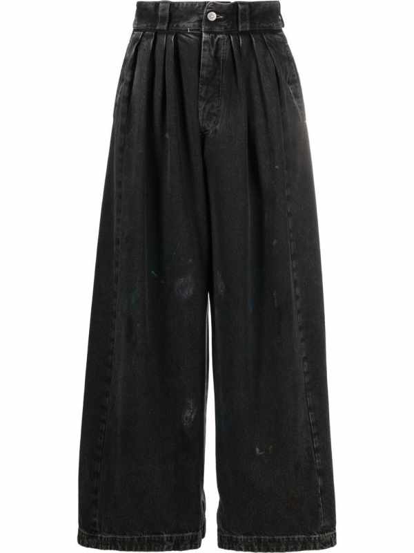 paint-splatter jeans