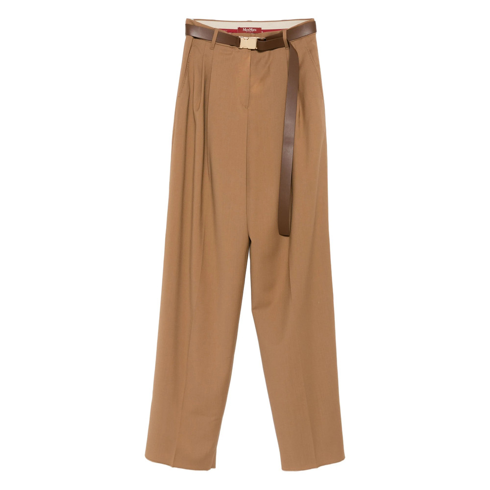 Max Mara Studio Pleated Belted Trousers