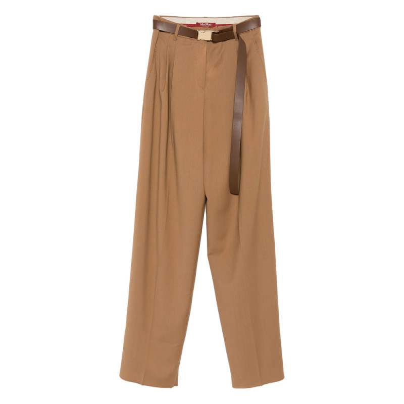 Max Mara Studio Pleated Belted Trousers
