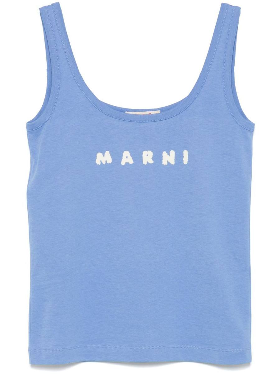 logo-print tank top