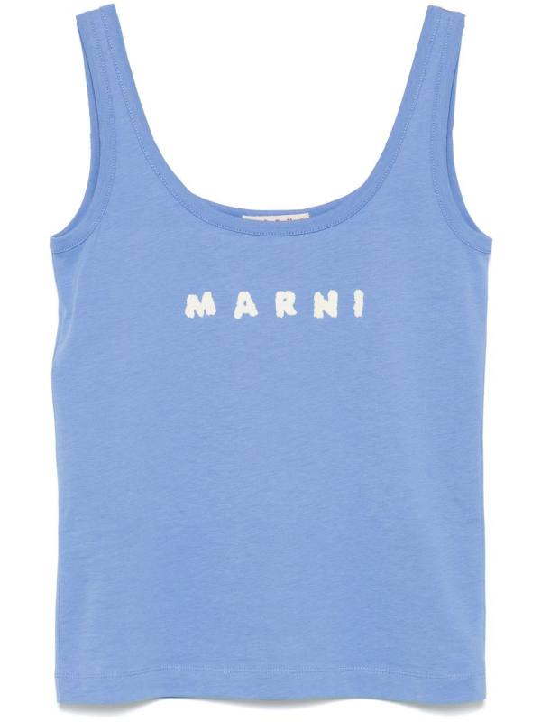 logo-print tank top