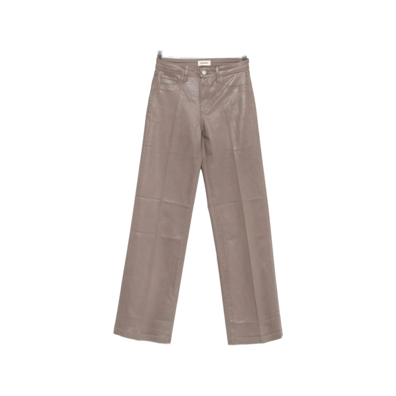 L'agence Cçayton Coated Wide-leg Jeans
