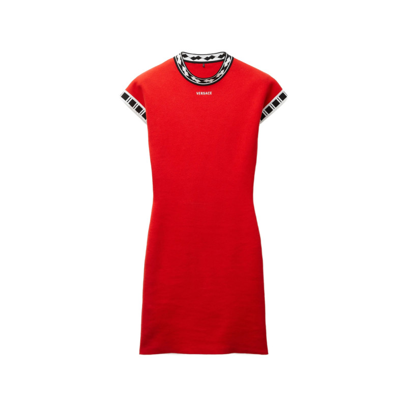 Versace Cotton Knit Mini Dress