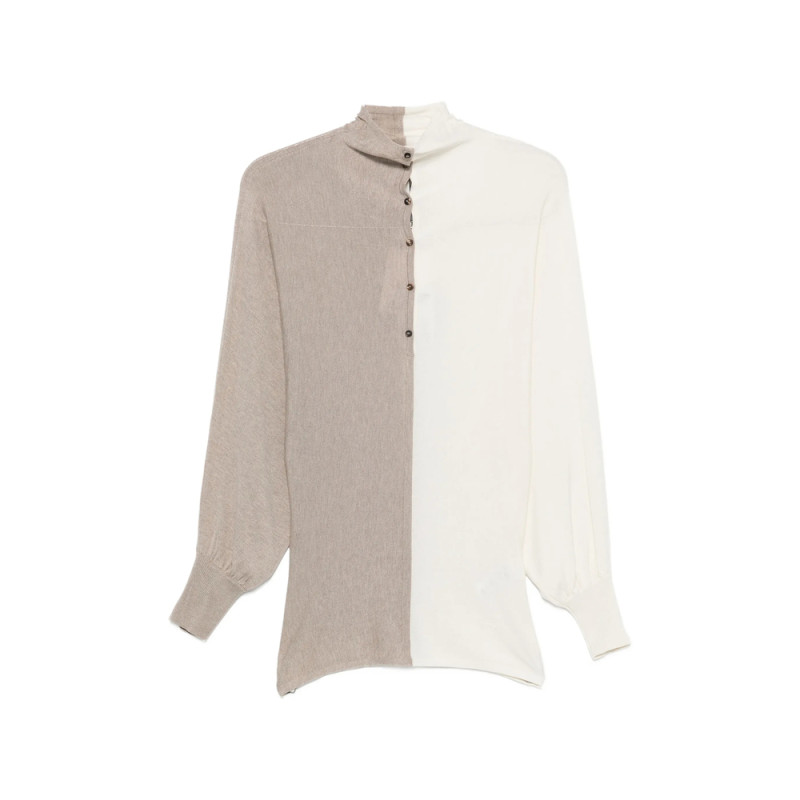 Jacquemus Two-tone Draped Top