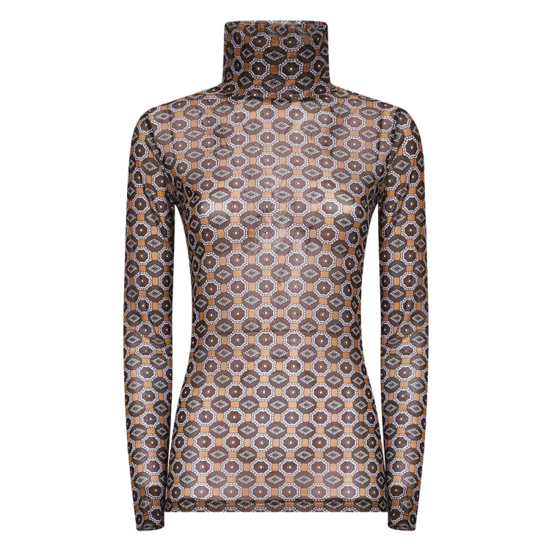 Dries Van Noten Geometric-print High-neck Top