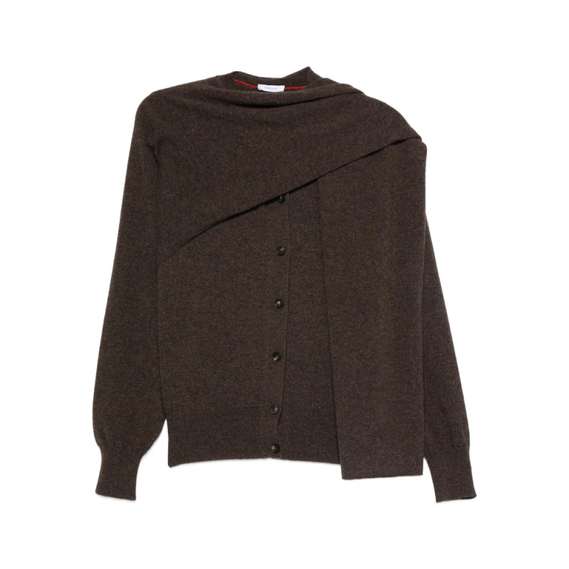 Ferragamo Asymmetric Button-up Cardigan