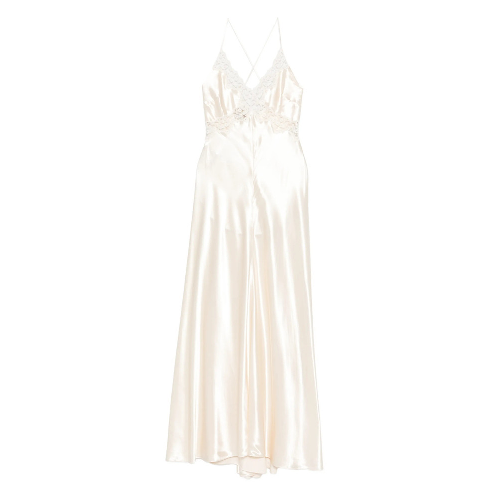 Alberta Ferretti Lace Straps Dress