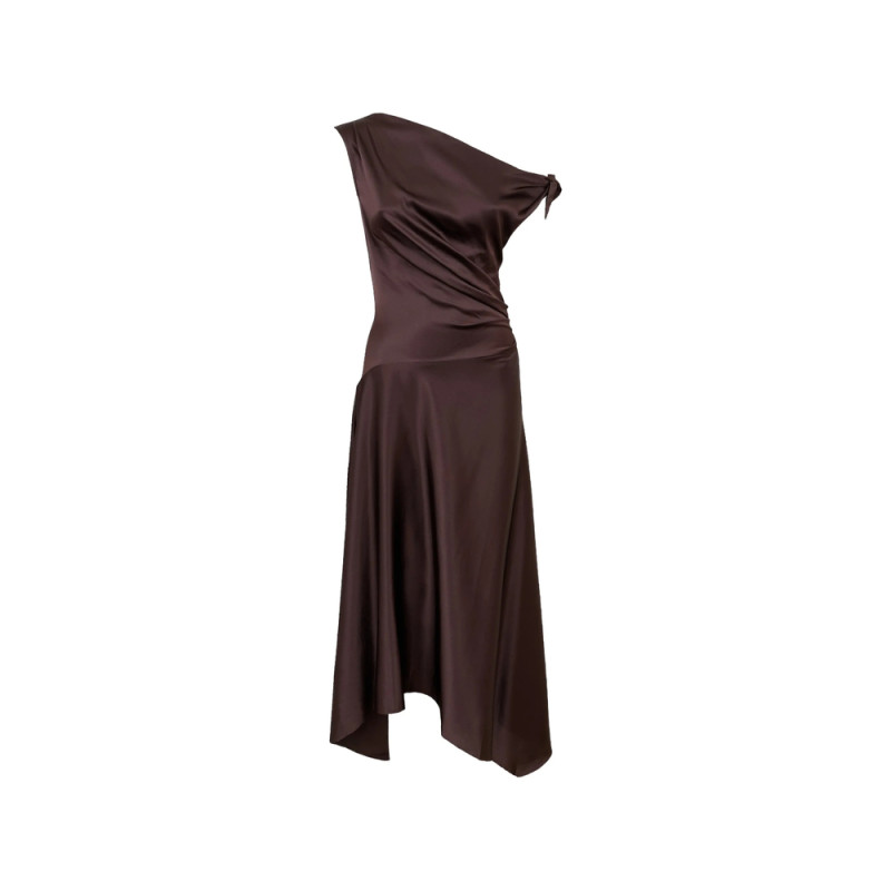 Staud Asymmetric Draped Dress