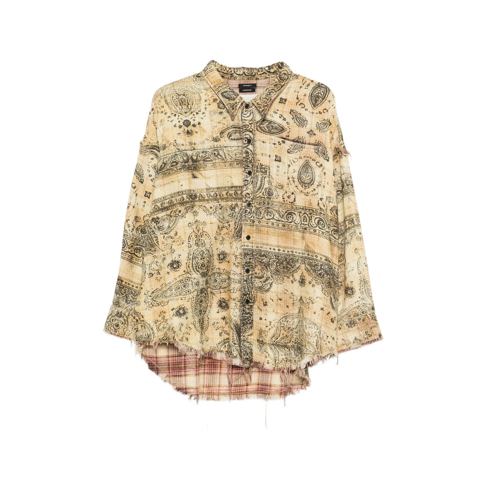 R13 Shredded Seam Bandana Shirt