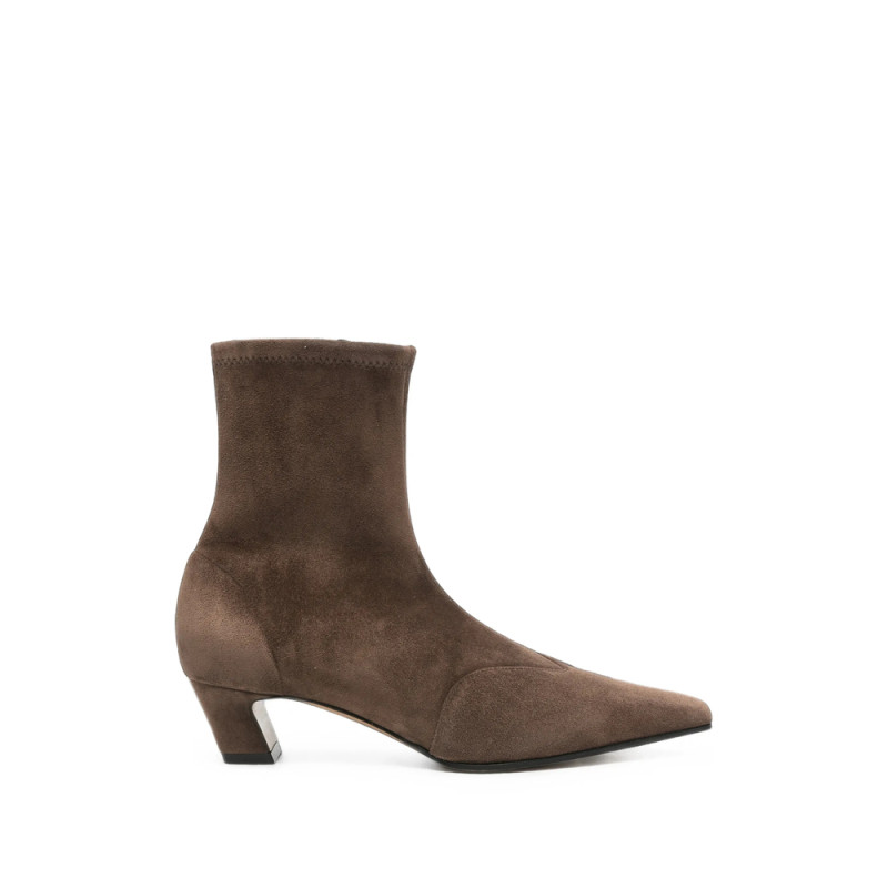 Khaite Suede Pointed-toe Ankle Boots