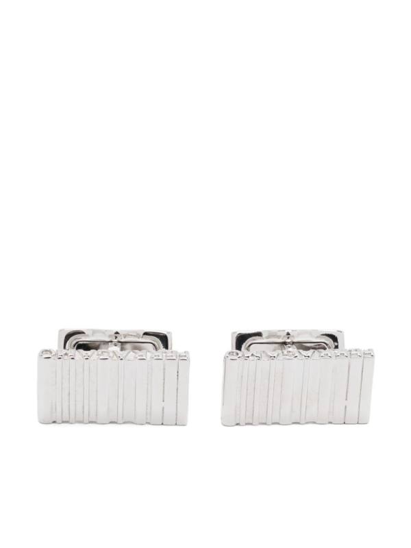 logo-embossed cufflinks