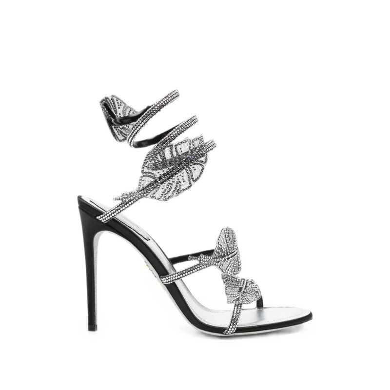 Caovilla Leaf Crystal-embellished Heeled Sandals
