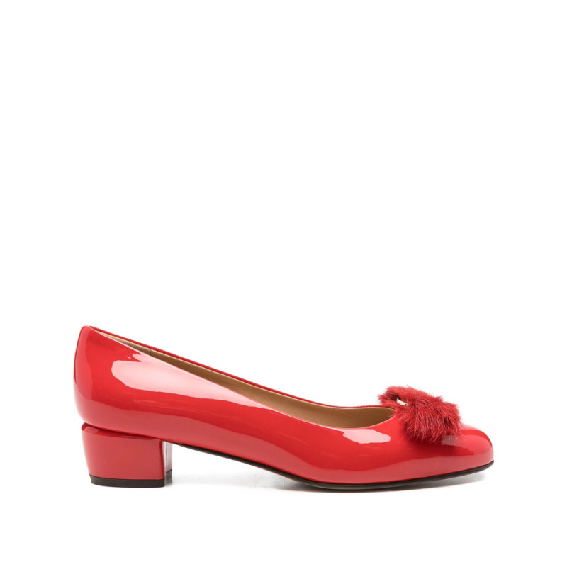 Ferragamo 30mm Vara Leather Flat Pump