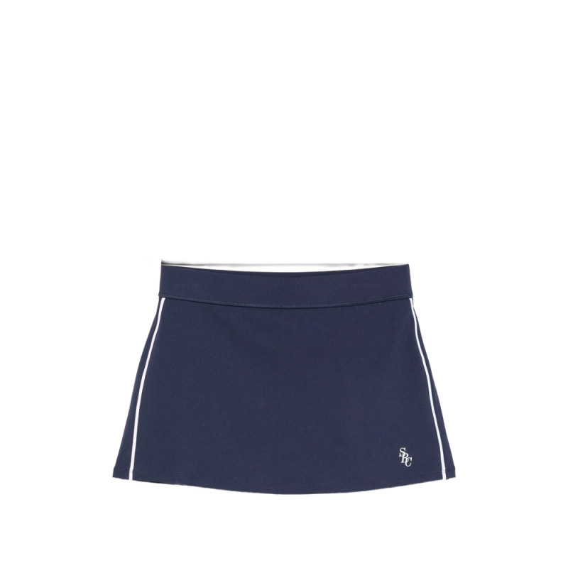 Sporty & Rich Logo-embroidered Contrast-trim Tennis Mini Skirt