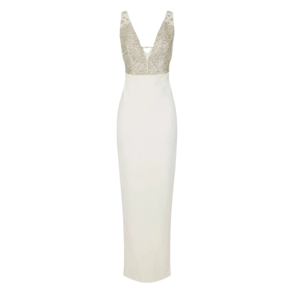Elisabetta Franchi Maxi Beaded Detail Dress