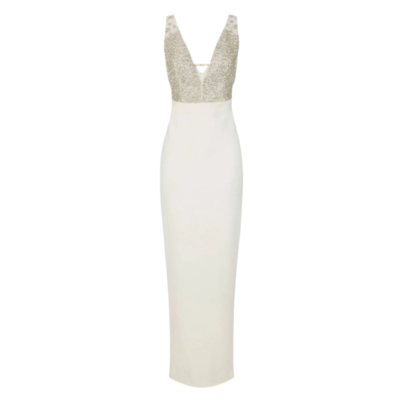 Elisabetta Franchi Maxi Beaded Detail Dress
