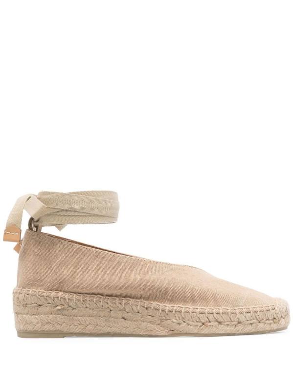 ankle-strap almond-toe espadrilles