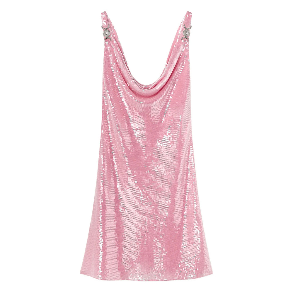 Versace Sequinned Slip Mini Dress
