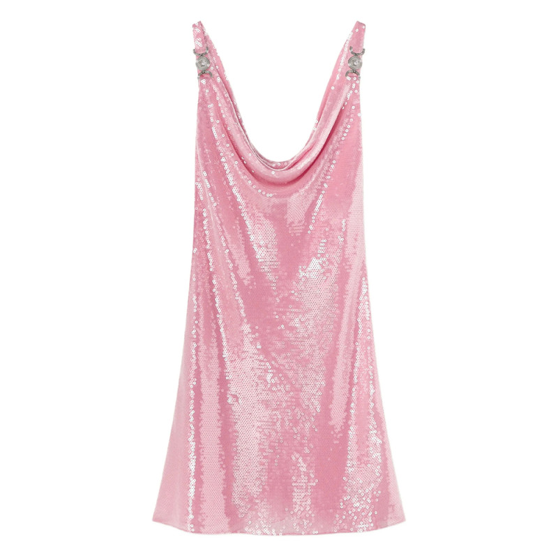 Versace Sequinned Slip Mini Dress
