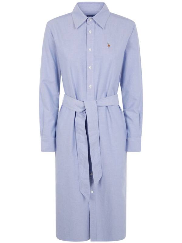 Polo Pony-embroidered midi dress