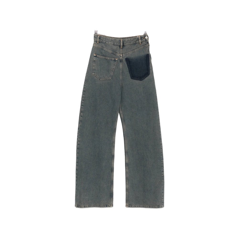 Mm6 Maison Margiela Faded-effect Patch-detail Jeans