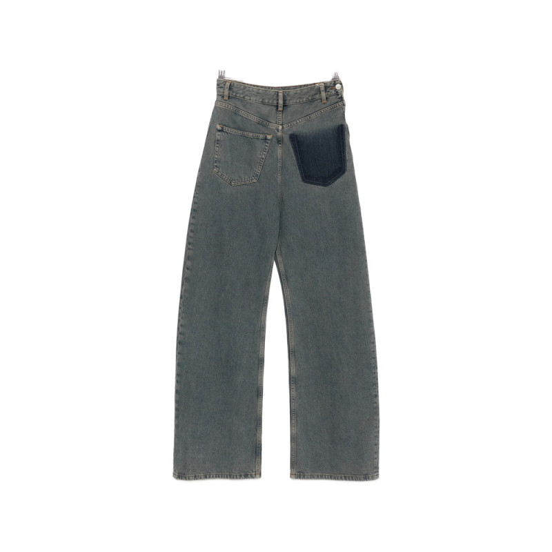 Mm6 Maison Margiela Faded-effect Patch-detail Jeans