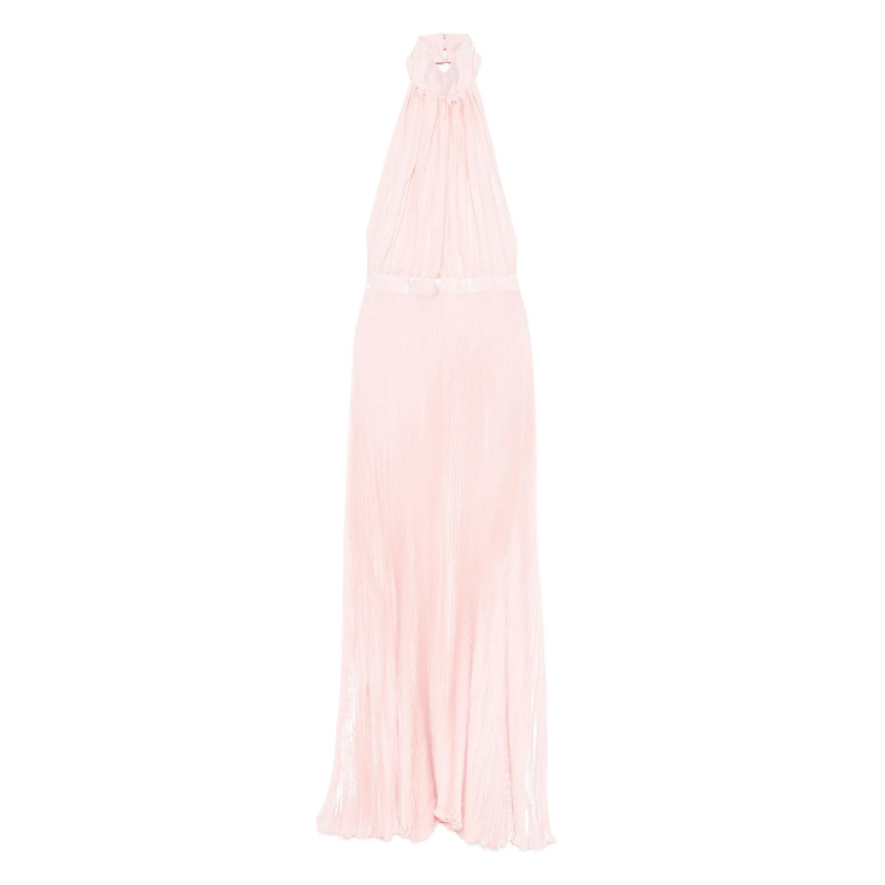 L'idee Eden Halterneck Pleated Gown