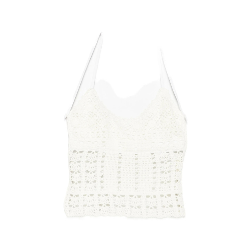 Frankies Bikinis X Jennie Nari Crochet Halterneck Tankini