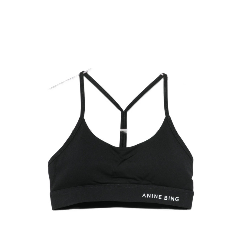 Anine Bing Eve Logo-print Racerback Sports Bra