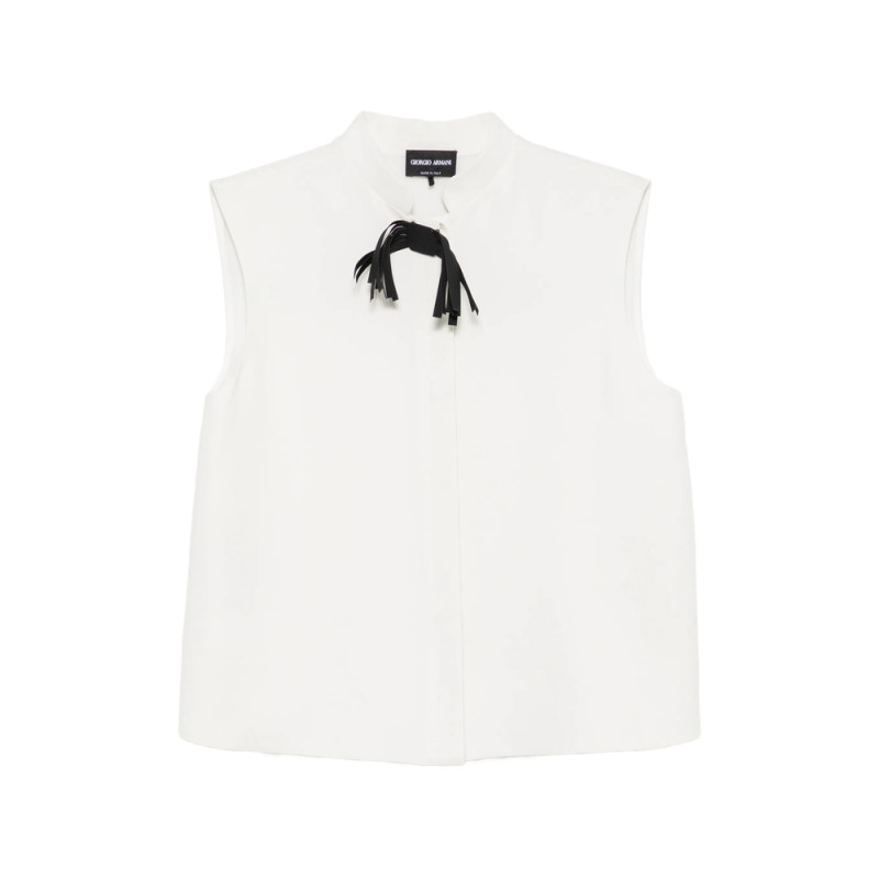 Giorgio Armani Bow-detail Sleeveless Shirt