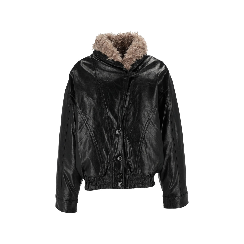 Eleh Shearling-collar Panelled Oversized Jacket