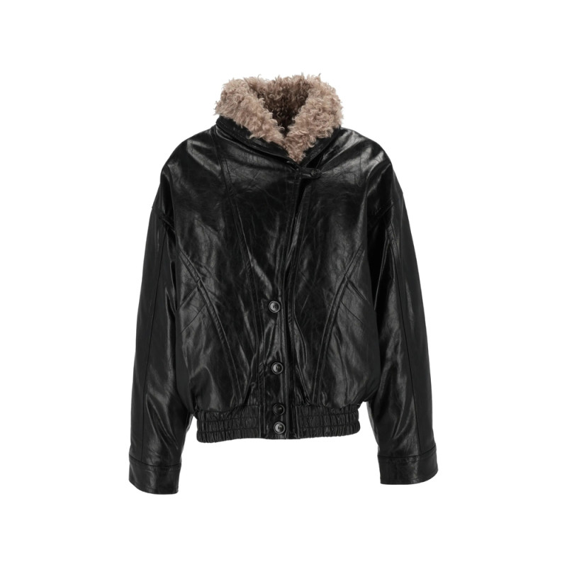 Eleh Shearling-collar Panelled Oversized Jacket