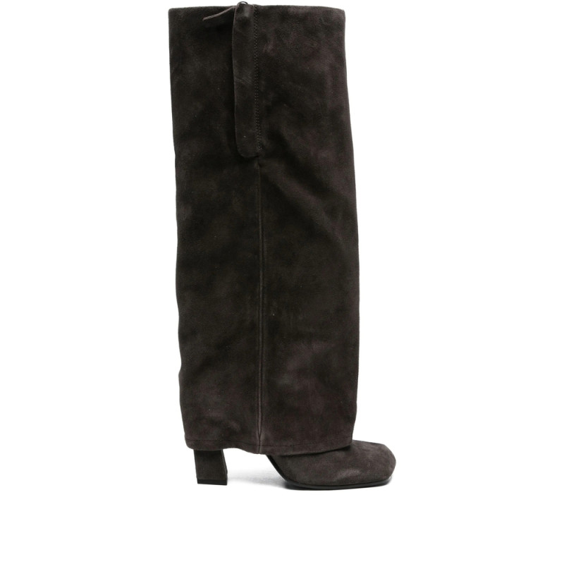 Ash Square-toe Side-zip Suede Boots
