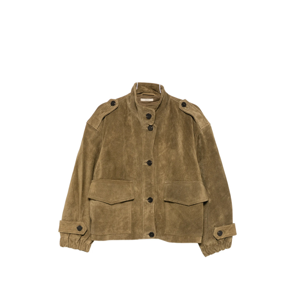 Sessun Leather-suede Flap-pocket Jacket