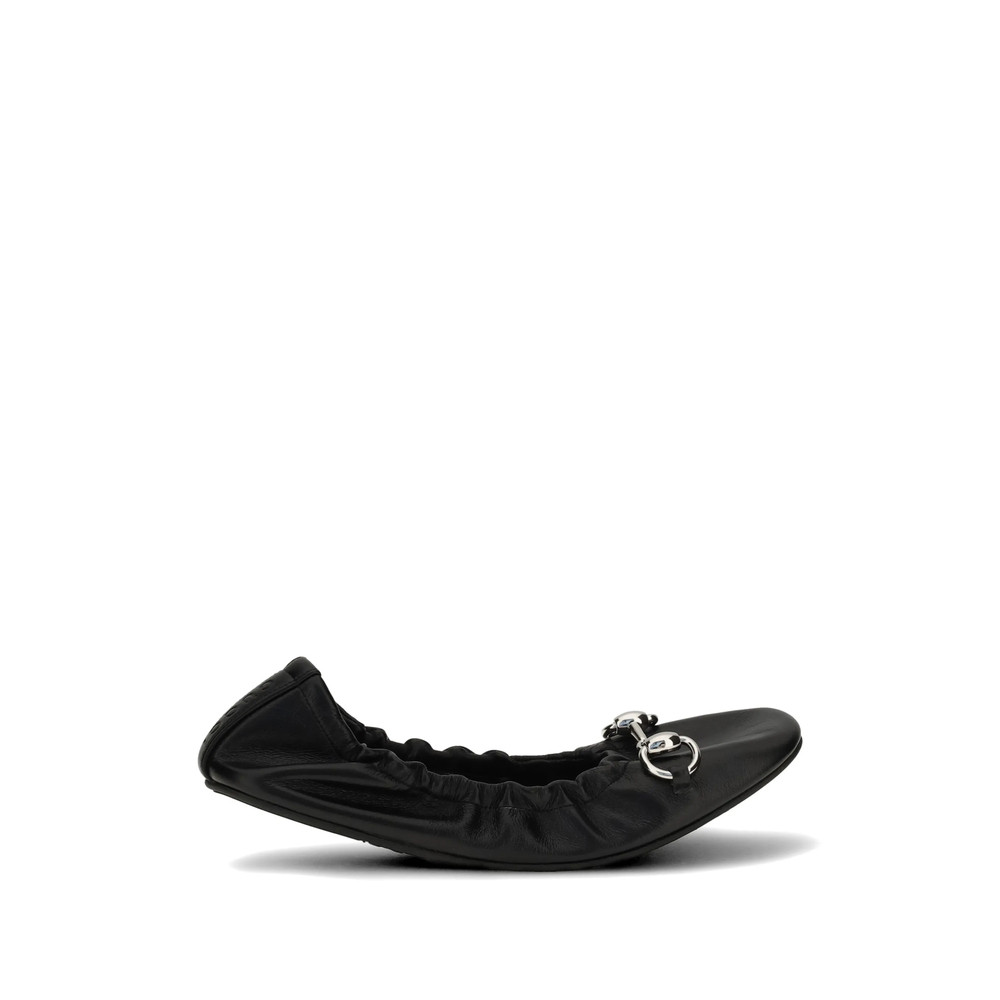 Gucci Prima Leather Ballet Flats