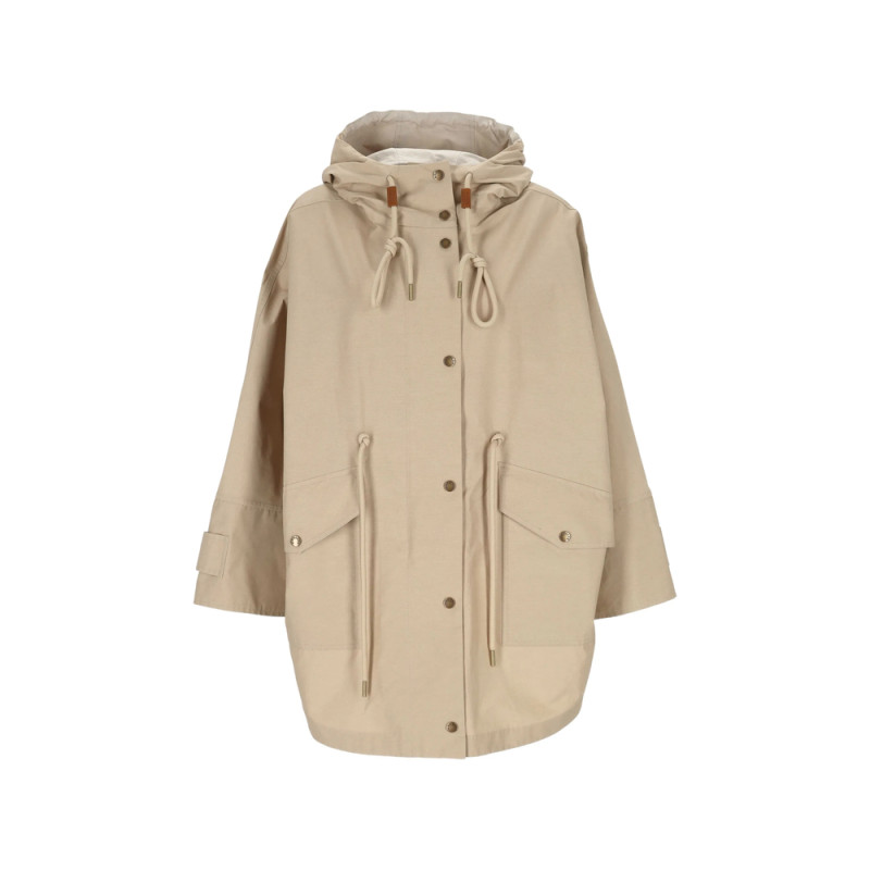 Moncler Buttoned Hooded Drawstring Coat