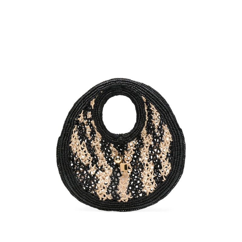 Jacquemus Raffia Circle-handle Tote Bag