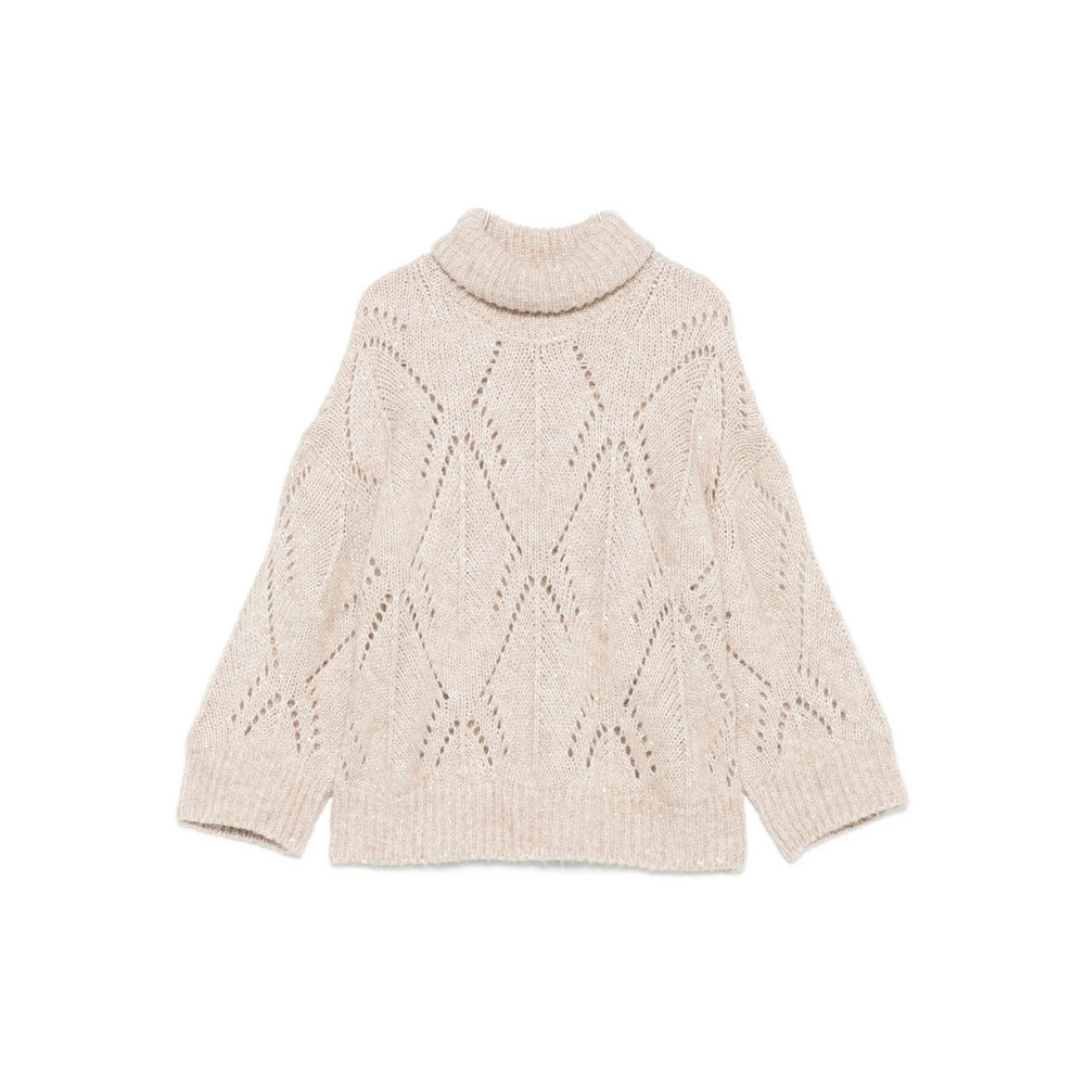 Peserico Turtleneck Diamond-pattern Knitwear