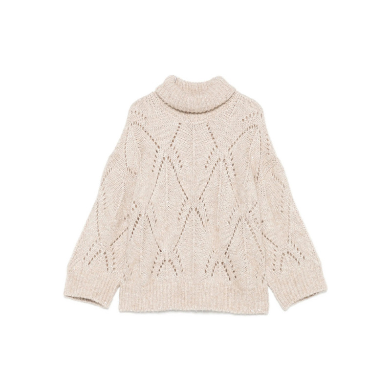 Peserico Turtleneck Diamond-pattern Knitwear