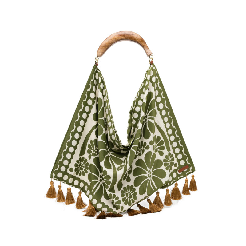 Farm Rio Floral-print Tassel Tote Bag