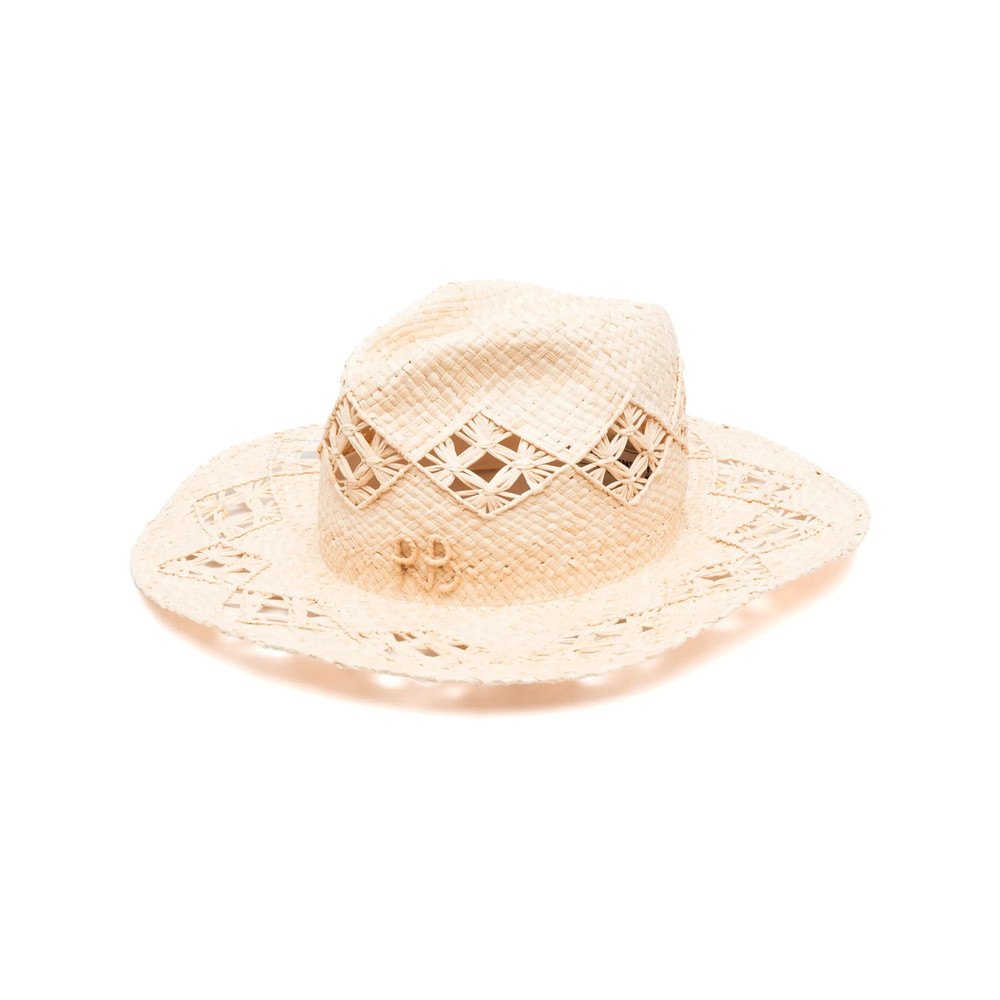 Ruslan Baginskiy Interwoven-straw Fedora Hat