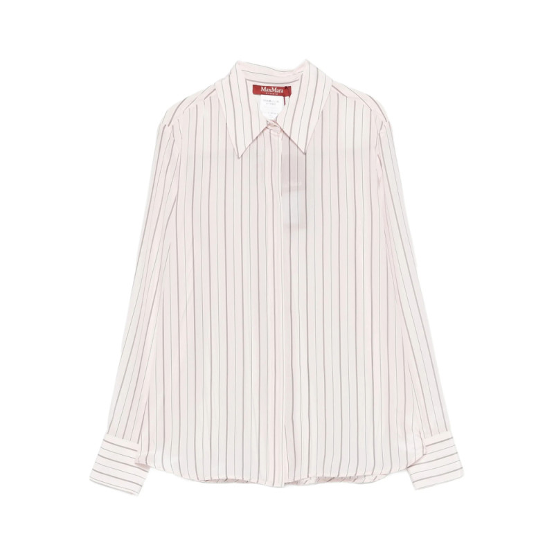 Max Mara Studio Flirt Striped Long-sleeved Shirt