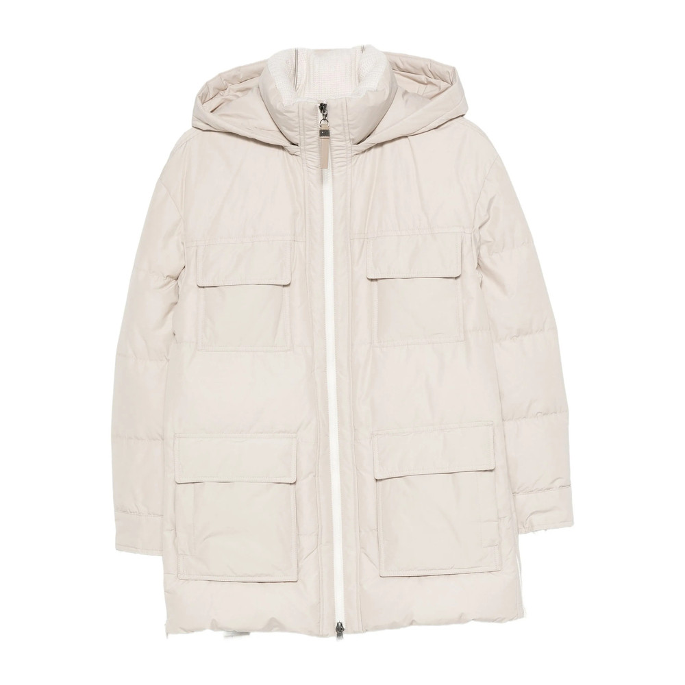 Brunello Cucinelli Hooded Flap-pocket Puffer Coat