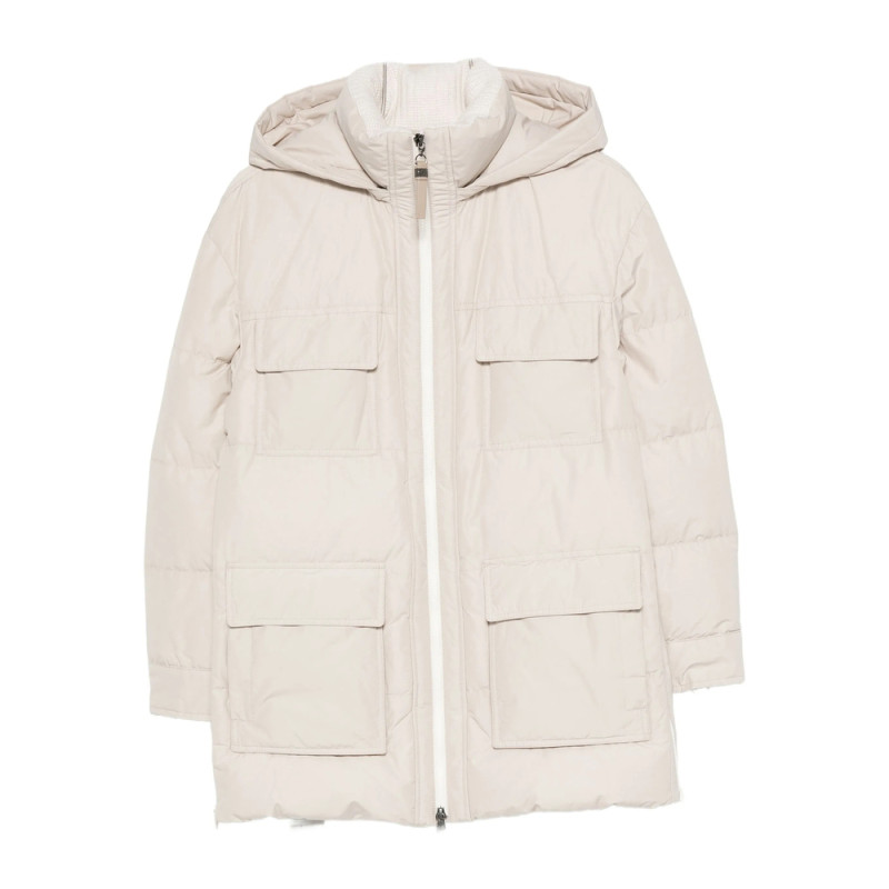 Brunello Cucinelli Hooded Flap-pocket Puffer Coat