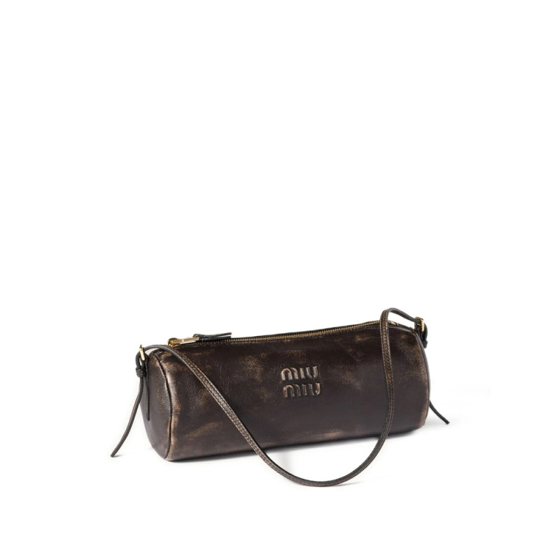 Miu Miu Embossed-logo Cylinder Shoulder Bag
