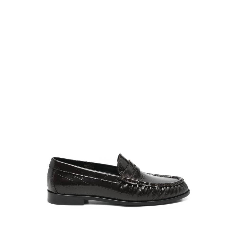 Poeve Croc-effect Leather Loafers