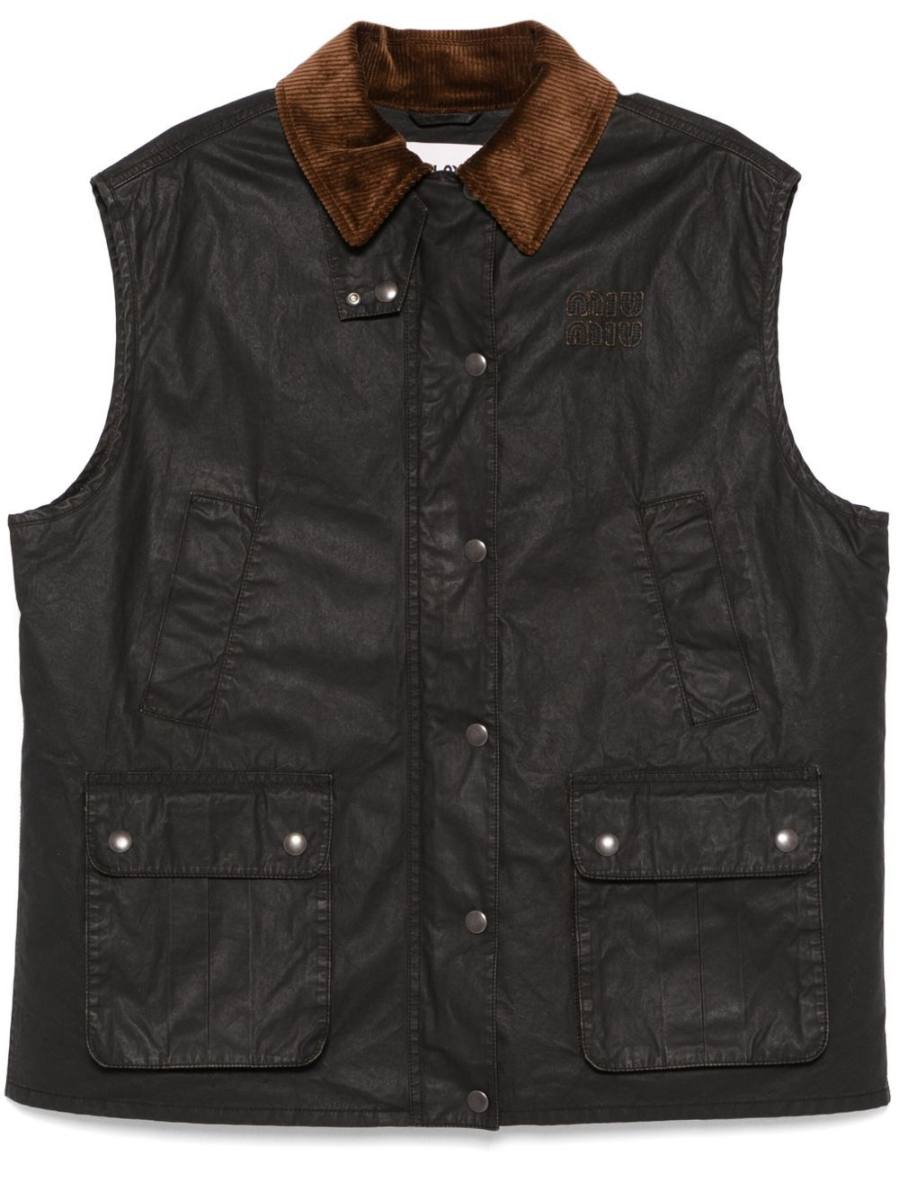logo-embroidered gilet