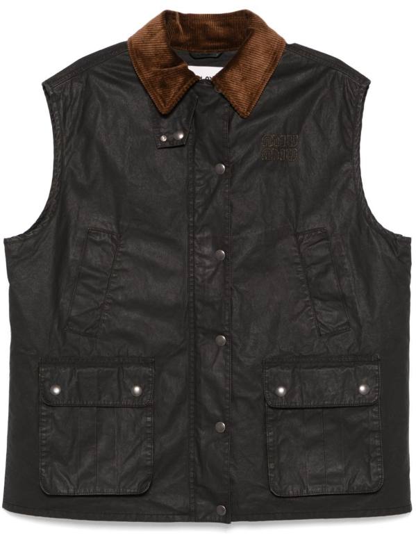 logo-embroidered gilet